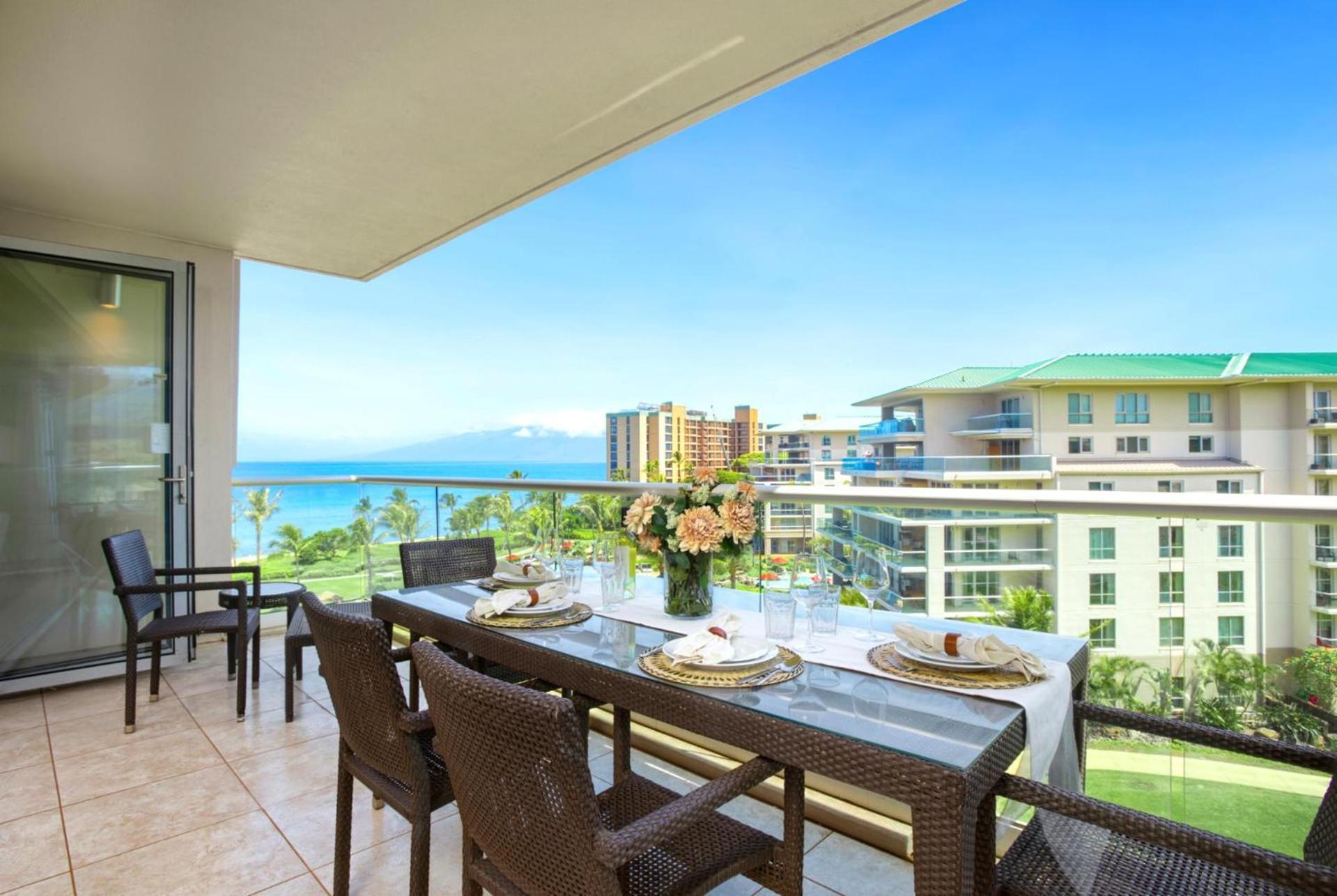 Apartment Kbm Free Car Honua Kai Hokulani Ocean View 2bedroom Hkh-648 Spectacular Xl Lanai Ocean Views *