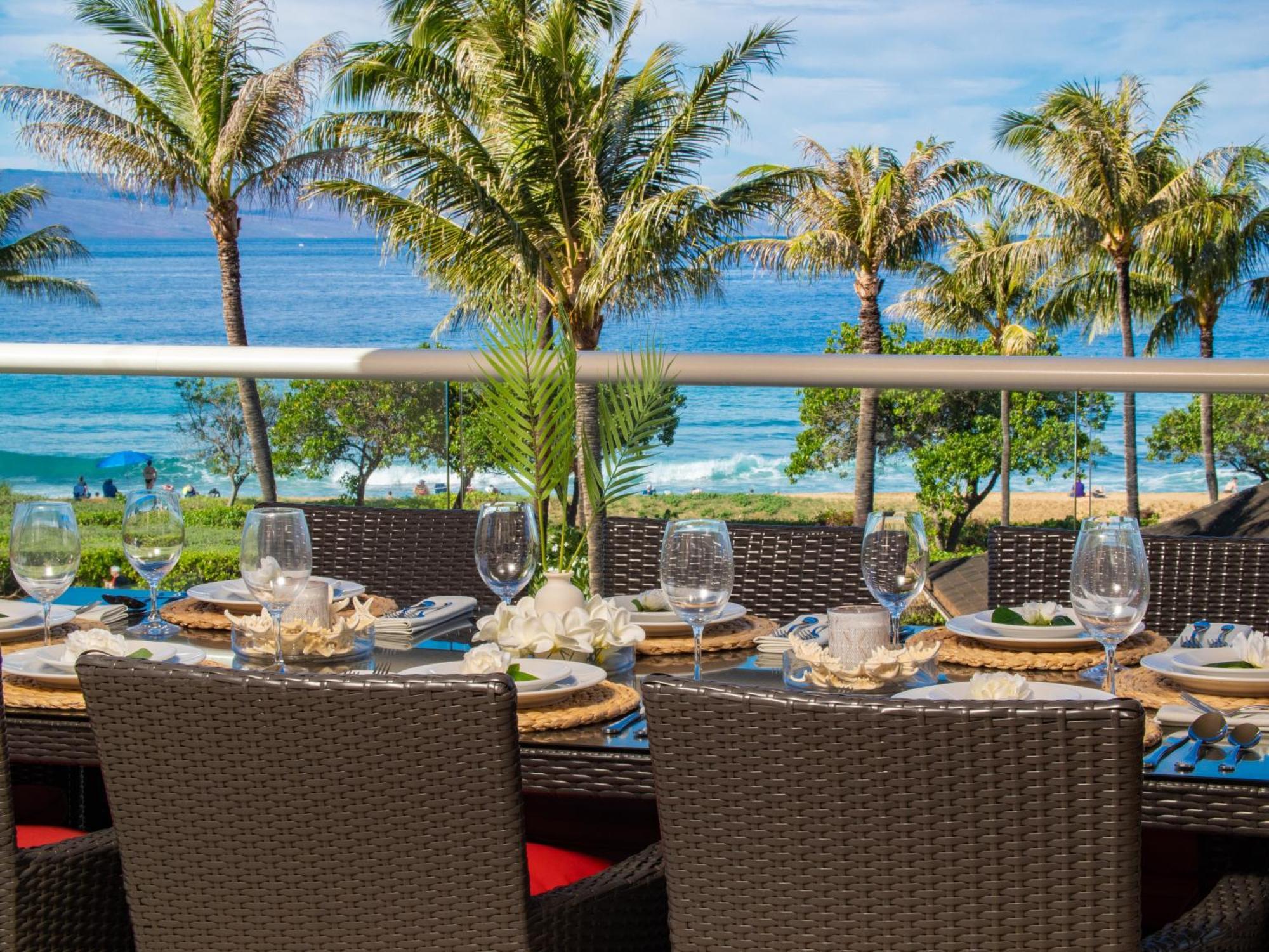 Oceanfront Views Above Dukes - Wrap Around Lanai - Outdoor Kitchen Honua Kai H351 Lahaina