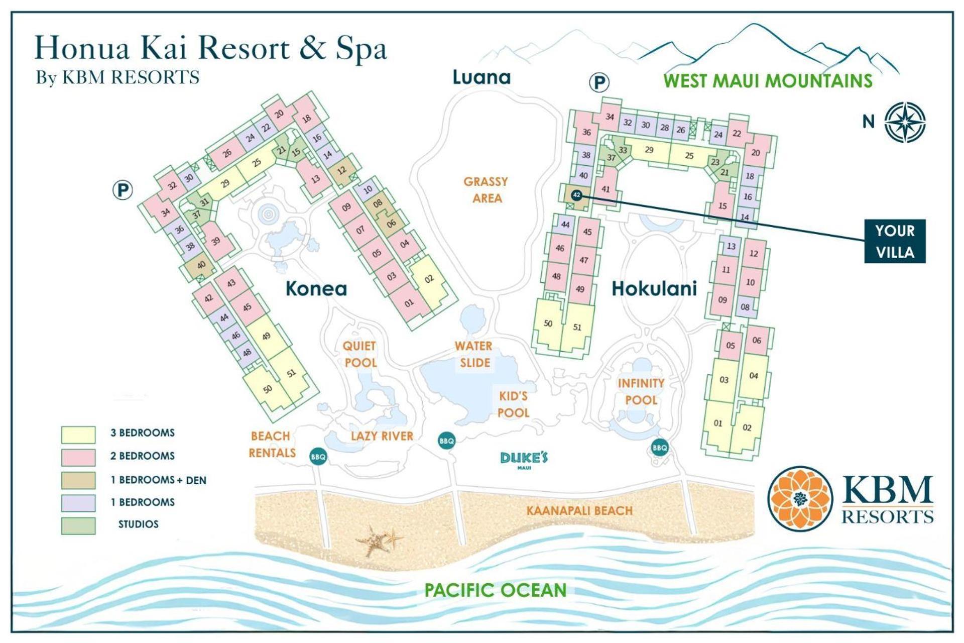 Kbm Free Car Honua Kai Hokulani Ocean View 2bedroom Hkh-442 Ocean View Upgraded Kaanapali